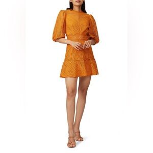 Saylor Milo Puff Sleeve Dress ~ Burnt Orange ~ Large~ SOLD OUT!